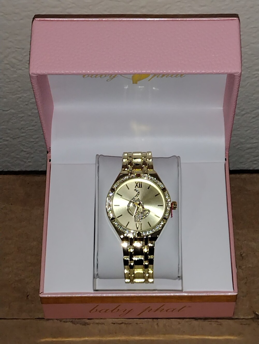 BABY PHAT WATCH BABY PHAT GOLD TONE RHINESTONES WATCH BABY PHAT GOLD WATCH NEW